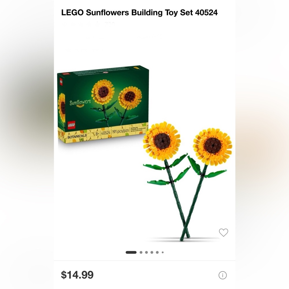 LEGO Sunflowers Building Toy Set 40524